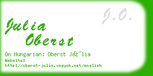 julia oberst business card